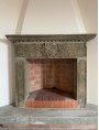 Ancient sandstone fireplace from Umbria