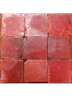 Red Bordeaux handmade Moroccan tile