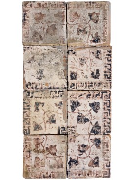 Ancient majolica panel Manganese - Giustiniani family