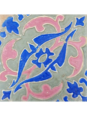 Ancient majolica tile original Art Nouveau