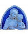 scudo con Madonna in terracotta maiolicata