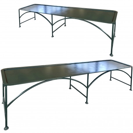 Settee wrought iron bench