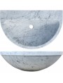 Lavamani in marmo bianco di Carrara semitondo