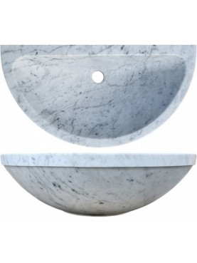 White Carrara marble sink
