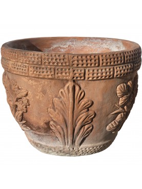 An ancient Neapolitan decò terracotta star cachepot