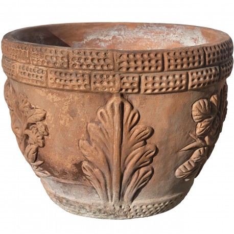 An ancient Neapolitan decò terracotta star cachepot