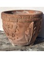 Una cachepot a stella antico napoletano decò in terracotta