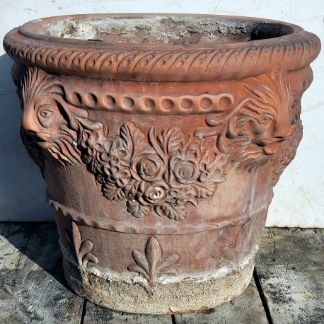 antico Testone Ø36cm vaso da fiori in terracotta