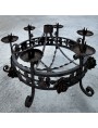 Neo-gothic 6 Candles forged iron Ø 84 cm