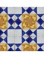 Antique tile "Vela" - White aluminum oxide and cobalt blue