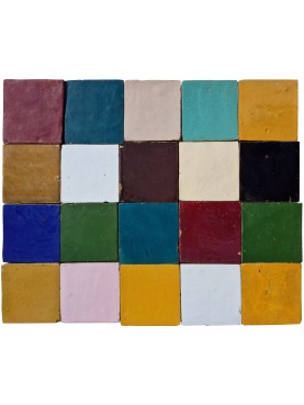 Small Hispano-Moorish single-color majolica tile panel