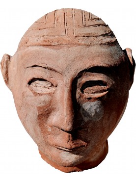 canopo etrusco riproduzione in terracotta museo di Mannheim