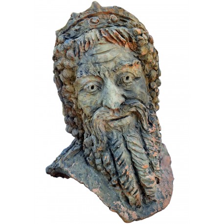 Head of a bacchante faun, Free copy from a late Roman sarcophagus
