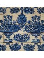 Pannello portoghese azulejos in maiolica vasi da fiori, trionfi e festoni