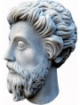 Marco Aurelio testa in marmo bianco di Carrara