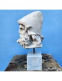 Ulisses head - white Carrara marble - Ulysses of the Polyphemus group