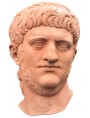 Terracotta bust of Nero without patina, copy of the example from the Capitoline Museums