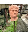 Terracotta bust of Nero without patina, copy of the example from the Capitoline Museums