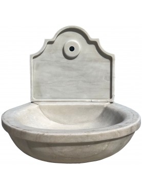 small Sink in light grey marble with front panel