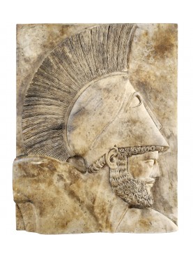 Achille - versione patinata - Bassorilievo in marmo statuario classe P