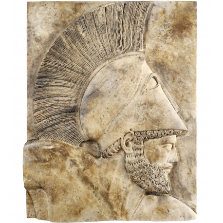 Achille - versione patinata - Bassorilievo in marmo statuario classe P