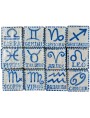 Panel zodiac signs white and blue