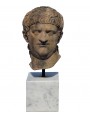 Terracotta bust of Nero, copy of the example from the Capitoline Museums with Apuan white marble