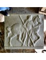 Dioniso e il suo cavallo - Bassorilievo greco in marmo bianco di Carrara