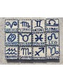 Panel zodiac signs white and blue