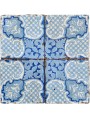 Sicilian Majolica ancient tile blue and white