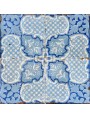Sicilian Majolica ancient tile blue and white