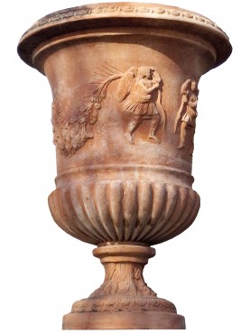 Vanvitellian ornamental vase in terracotta