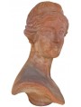 Busto di giovane donna romana in terracotta