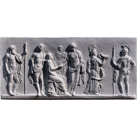 Greco-Roman bas-relief in plaster cast
