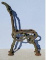 Gambe originali di antica panchina in ghisa - ramaglia