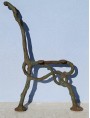 Ancient original cast iron bench legs - branches