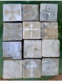 Selection of tiles sculpted by us