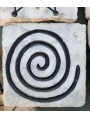 Ancient tile in white Carrara marble with SPIRAL