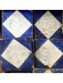 Piastrella antica di maiolica - blu cobalto e bianco ossido d'allumio