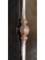 Forged iron handrail with double spheres