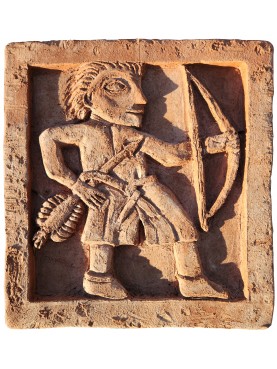 Terracotta tile from the Barga Cathedral - the Archer, our exclusive production