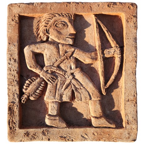 Terracotta tile from the Barga Cathedral - the Archer, our exclusive production