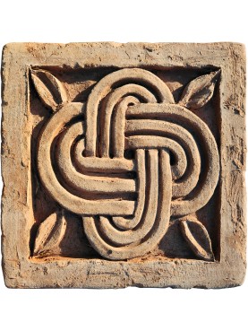 Formella in terracotta del Duomo di Barga - il Nodo di Re Salomone