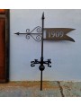 Example of a weathervane of our production with the year 1909, font of your choice.