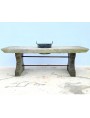 Stone table 243 cm long - original antique - with ice tray