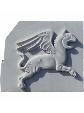 Copy of an ancient early medieval bas-relief of a griffin