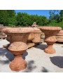 Grande vaso ornamentale fiorentino in terracotta dell'Impruneta