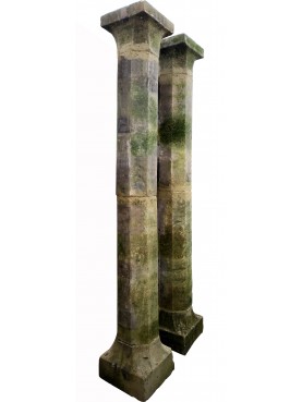 colonne in pietra calcarea a sezione ottagonale
