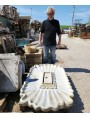 Large marble fountain plate restored