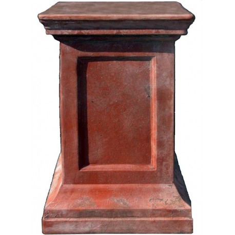 Terracotta square base H.60cms/37x37cms for vases and sculptures